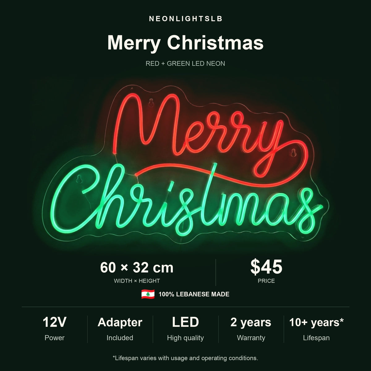 Merry Christmas Neon Sign