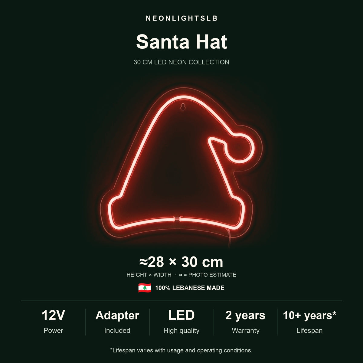 Santa Hat Neon Sign