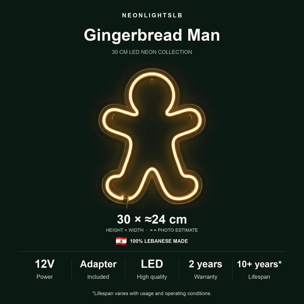 Gingerbread Man Neon Sign