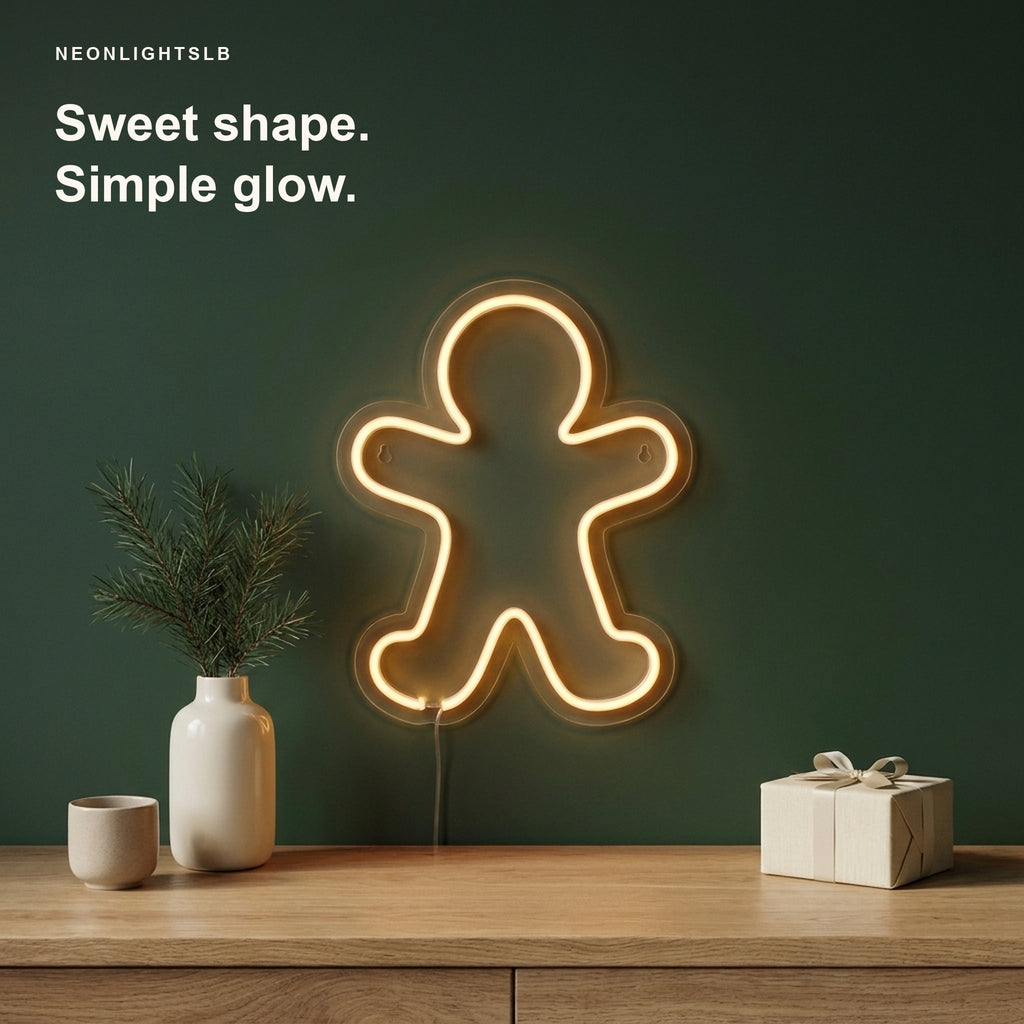 Gingerbread Man Neon Sign