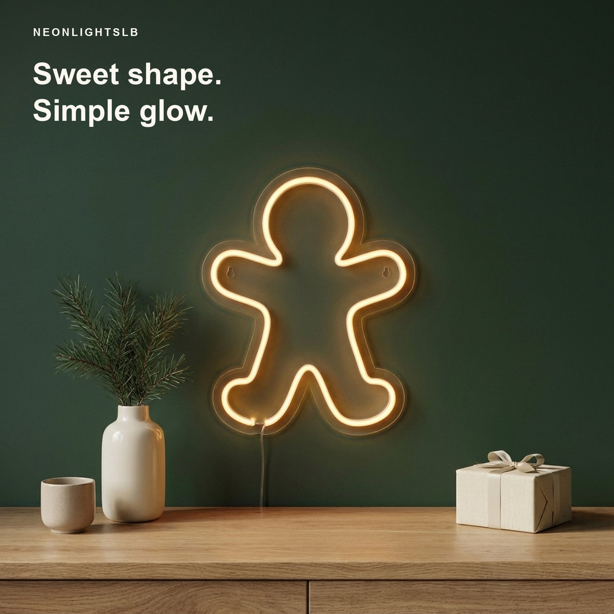 Gingerbread Man Neon Sign