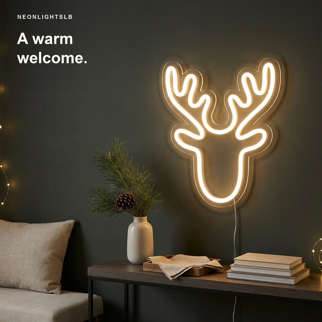 Christmas Reindeer Neon Sign