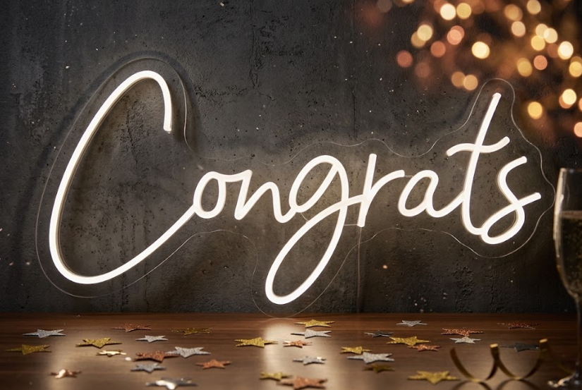Congrats Neon Sign