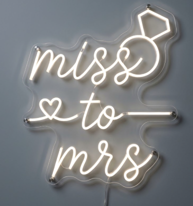 Miss To Misses Neon Sign