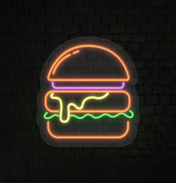 Burger #1 Neon Sign