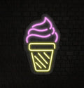 Ice Cream Cone Neon Sign