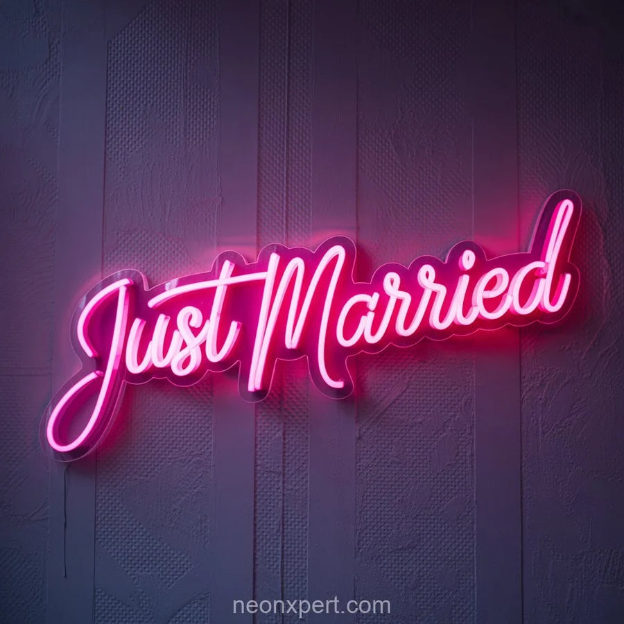 Just Married Neon Sign