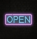 Open rectangle Neon Sign