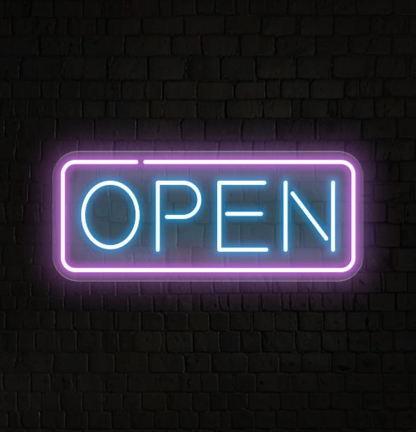 Open rectangle Neon Sign